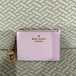 NEW! Kate Spade light purple Card Holder with key ring